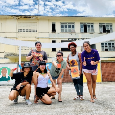 Protejo ‘Anciãs Amazônidas’ transforma muro da Casa das Artes em exposição a céu aberto
